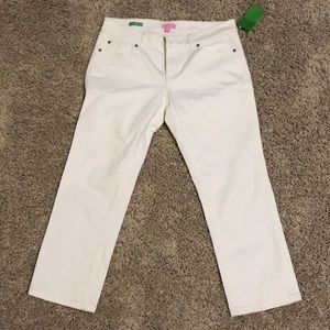 Lilly Pulitzer White Capri Jeans